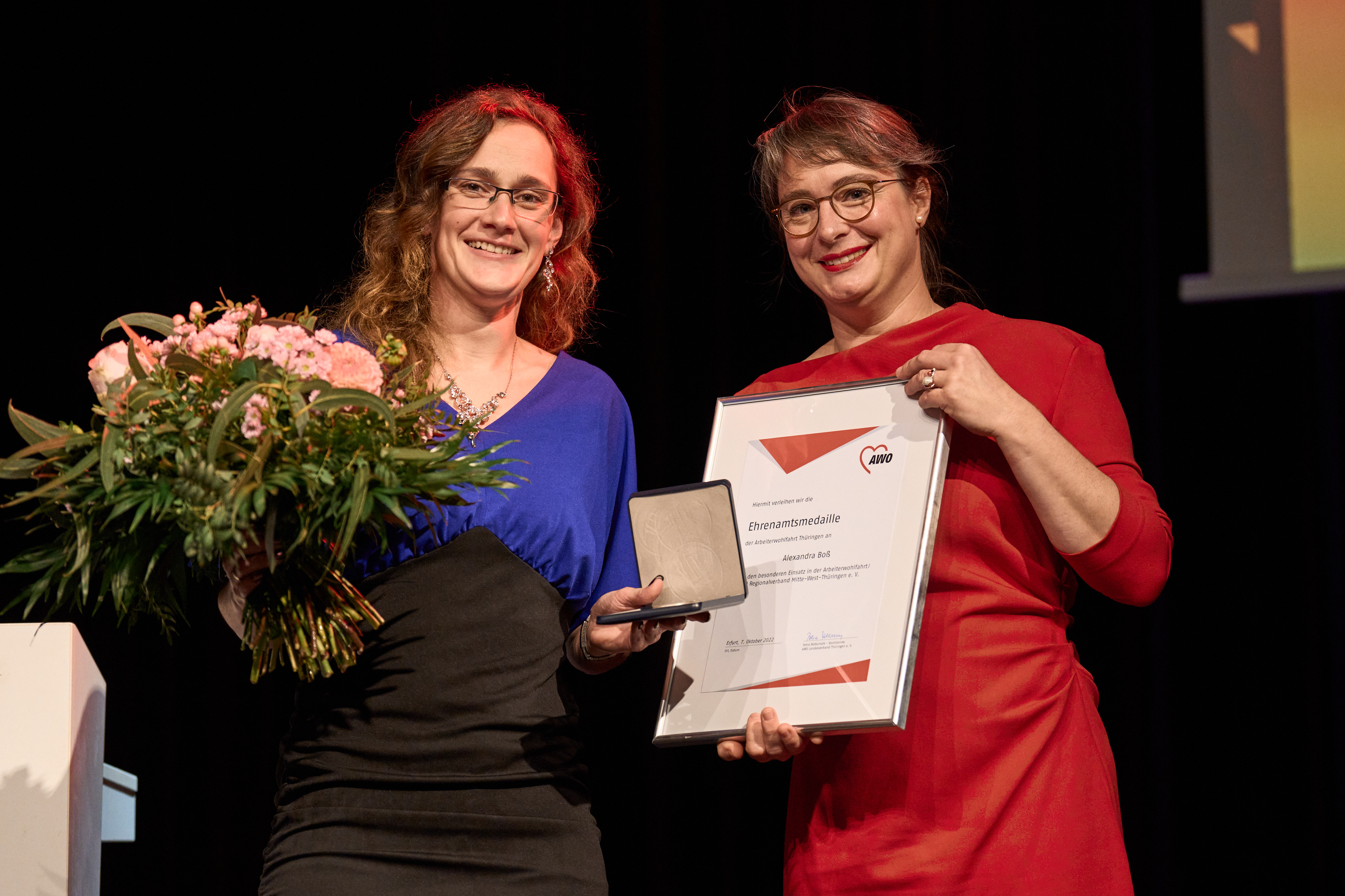 Alexandra Boß und Ulrike Grosse-Röthig, stellv. Vorsitzende der AWO Thüringen